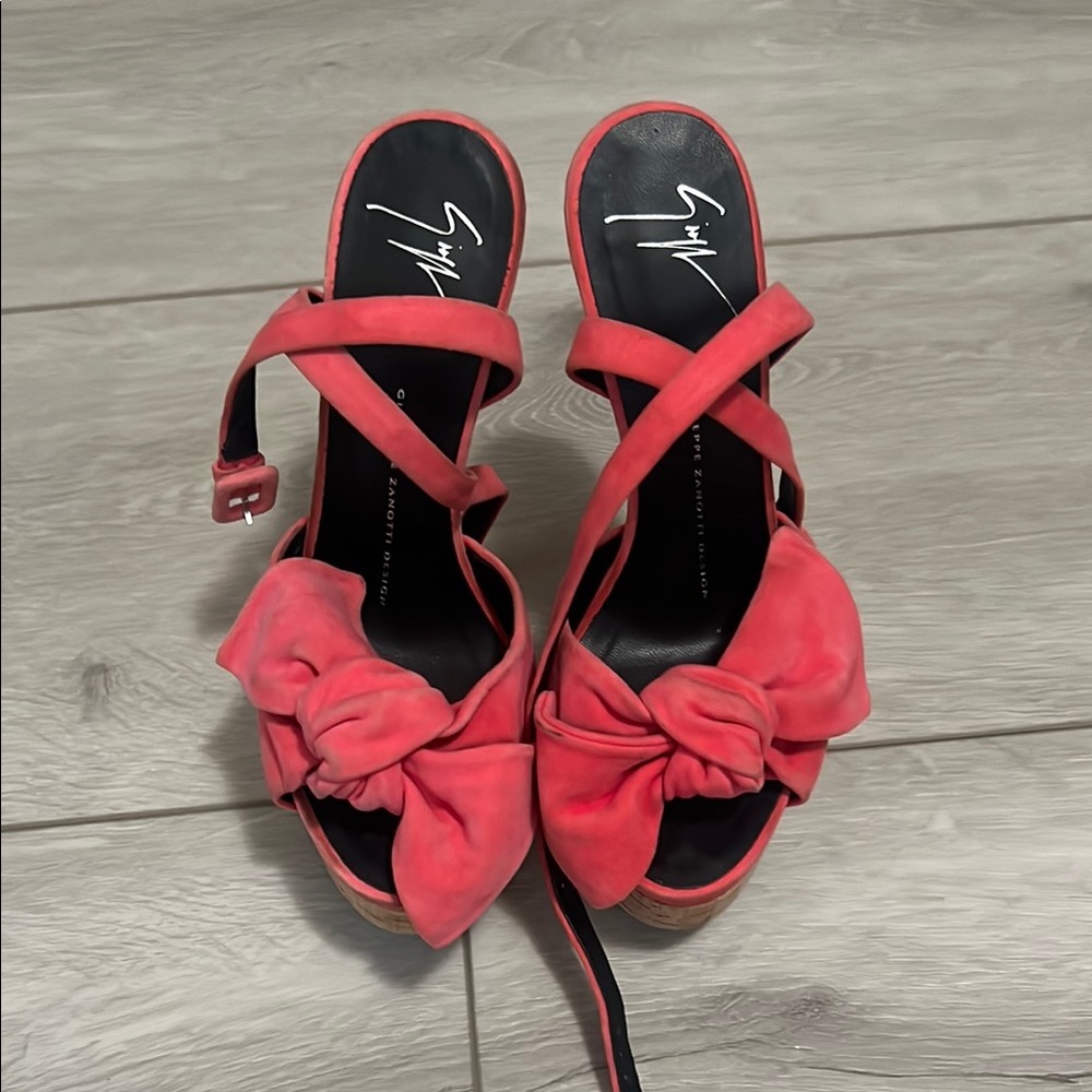 Giuseppe Zanotti Coral Bow Platform Heels